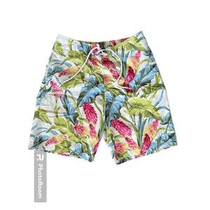Nautica Board Shorts Mens 32 Multicolor Tropical Swim‎ Trunks Shorts